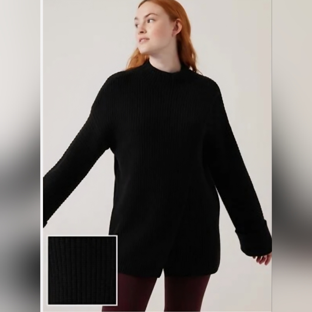 NWT Athleta Azalea Sweater Black XXS